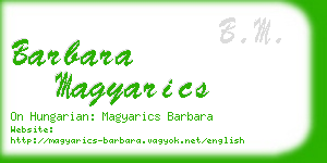 barbara magyarics business card